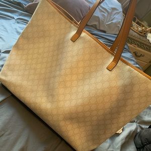 Gucci tote large white monogram bag